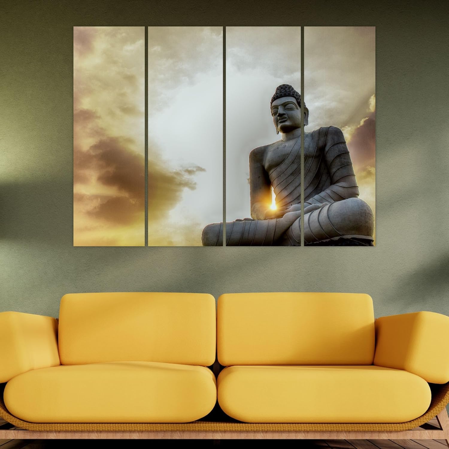 inep-b0cghy75p1-close-up-of-the-matte-laminated-surface-on-buddha-tastic-4-panel-framed-wall-art-highlighting-wood-frames.jpg